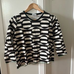 Bimba y lola graphic black and white long sleeve top